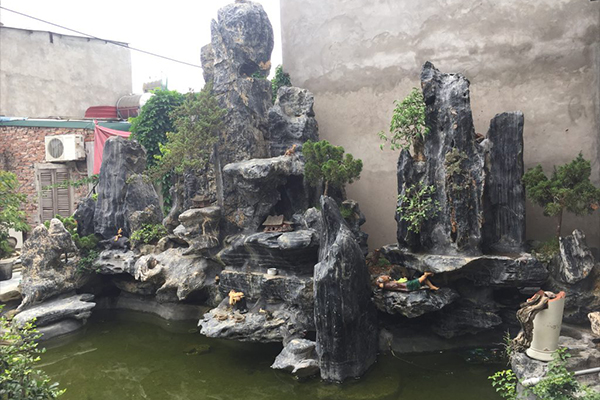 Các bước thi công hòn non bộ