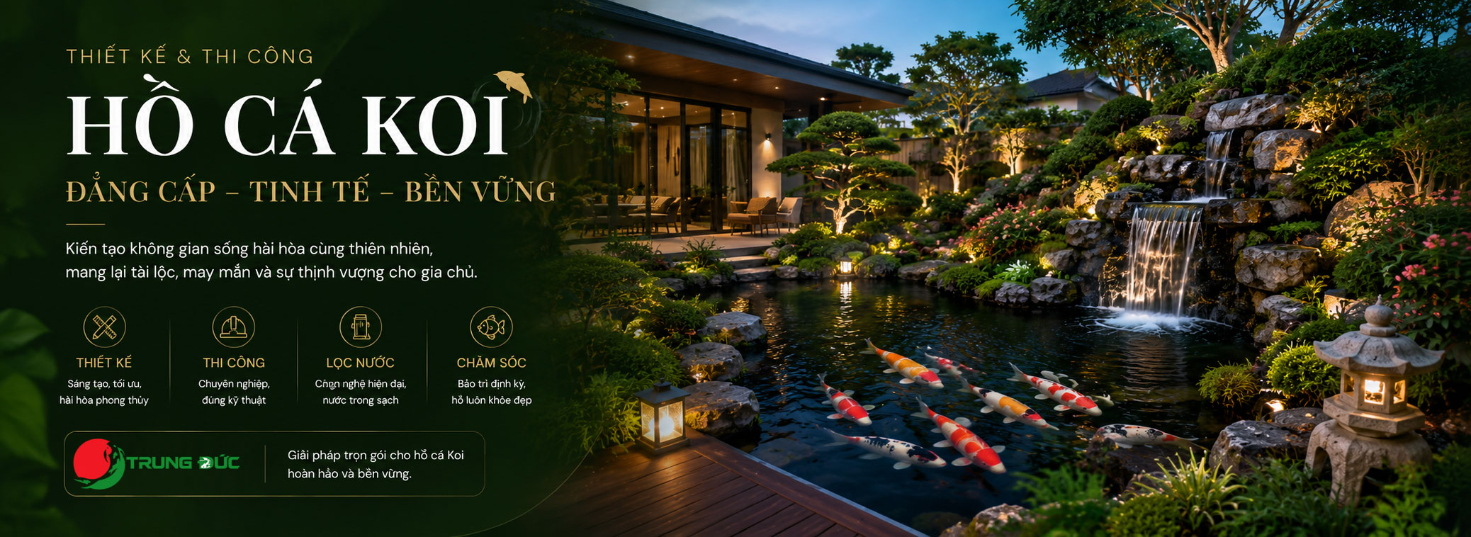 Thiết kế thi công hồ cá koi chuyên nghiệp