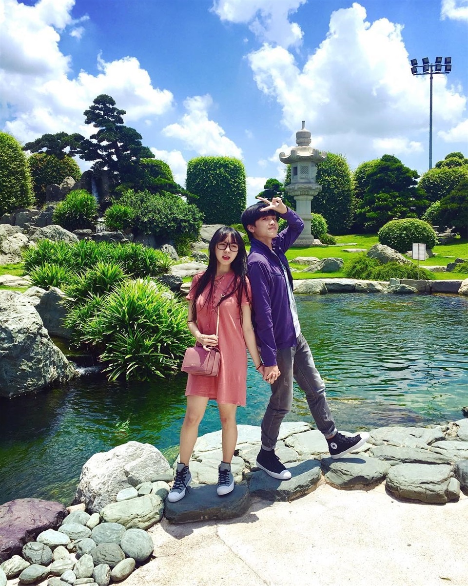 chụp ảnh tại công viên rin rin park