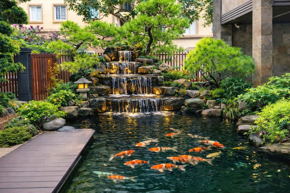 Hồ cá koi sân vườn