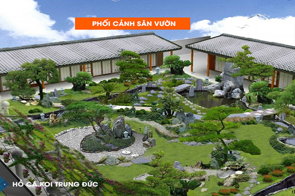 Thiết kế hồ cá koi 3D